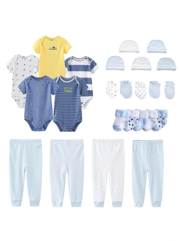 20-piece newborn bundle onesie+pants+hats+Socks