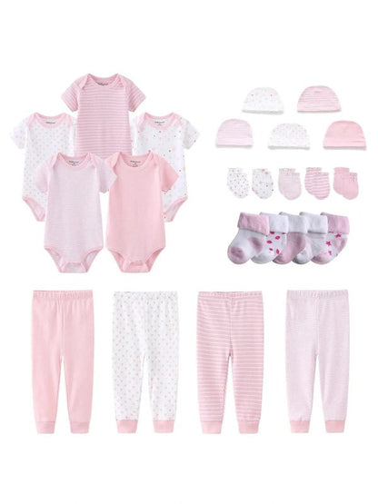 20-piece newborn bundle onesie+pants+hats+Socks