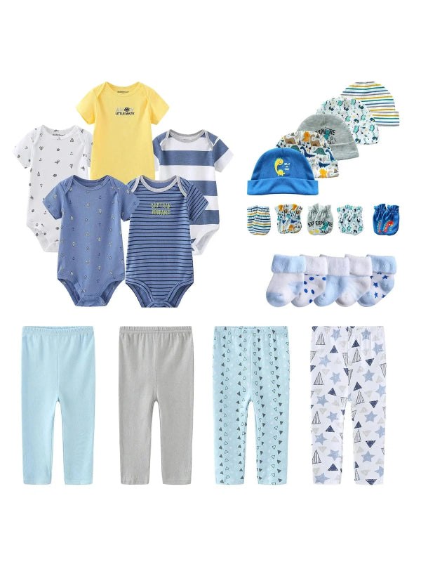 20-piece newborn bundle onesie+pants+hats+Socks