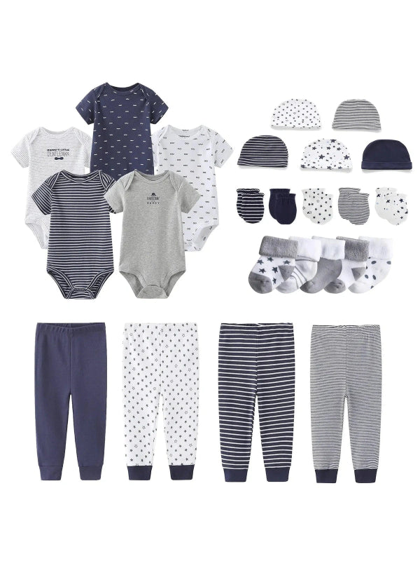 20-piece newborn bundle onesie+pants+hats+Socks