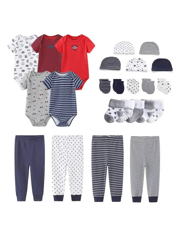 20-piece newborn bundle onesie+pants+hats+Socks