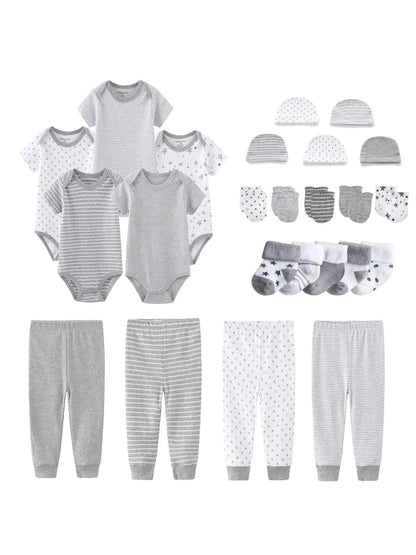 20-piece newborn bundle onesie+pants+hats+Socks