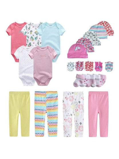 20-piece newborn bundle onesie+pants+hats+Socks