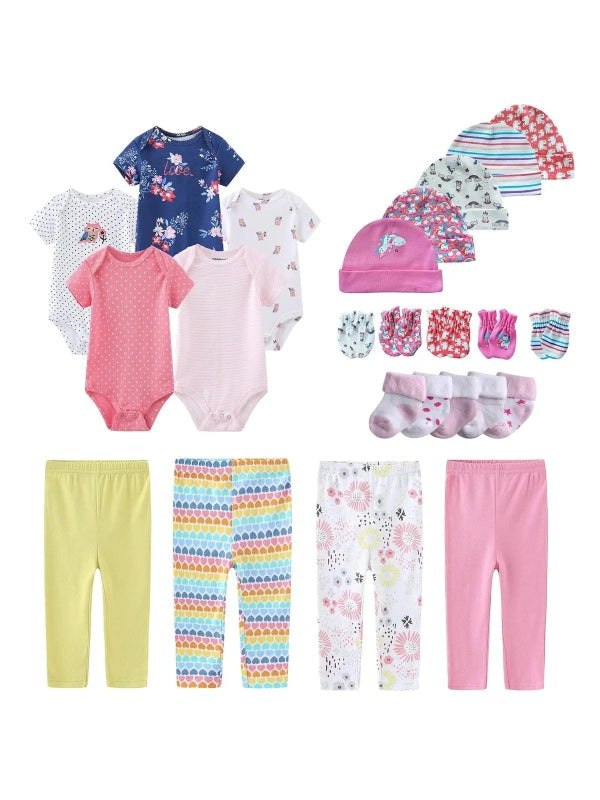 20-piece newborn bundle onesie+pants+hats+Socks