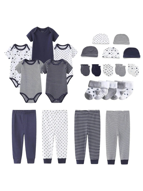 20-piece newborn bundle onesie+pants+hats+Socks