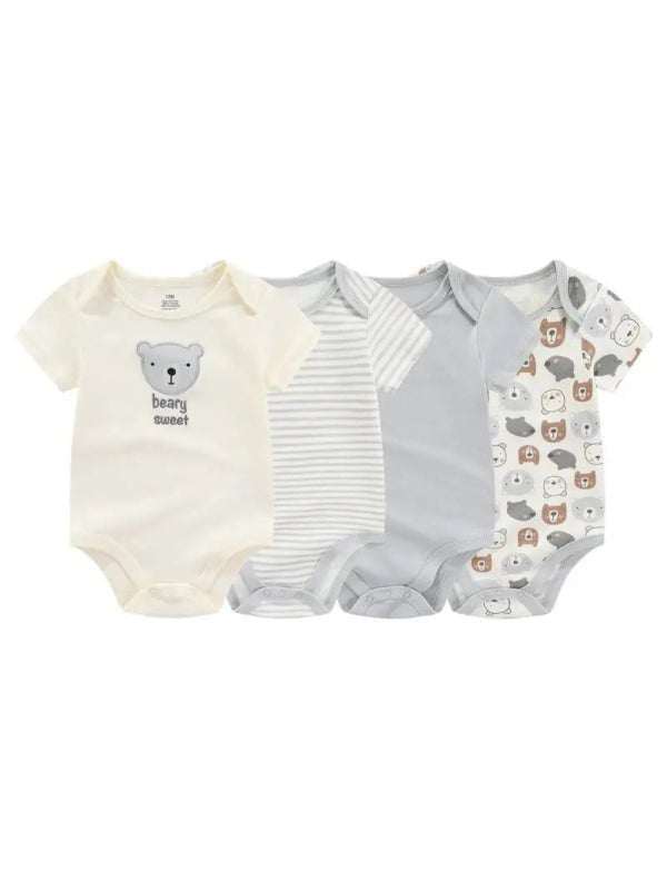 4-Packs Short Sleeve Baby Shirts