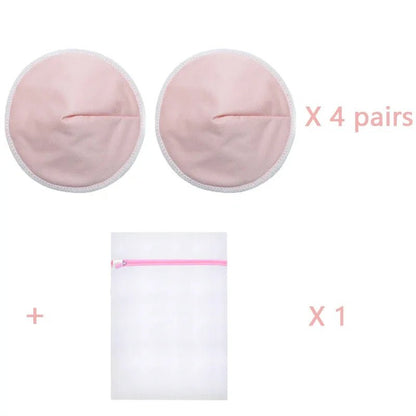 4 Pairs High Quality Reusable Nursing Pads Postpartum Washable Breast Pads Breastfeeding Accessory