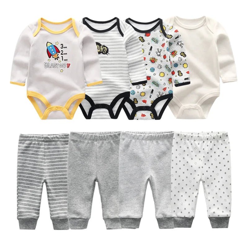 8Pieces Cotton Bodysuits Sets