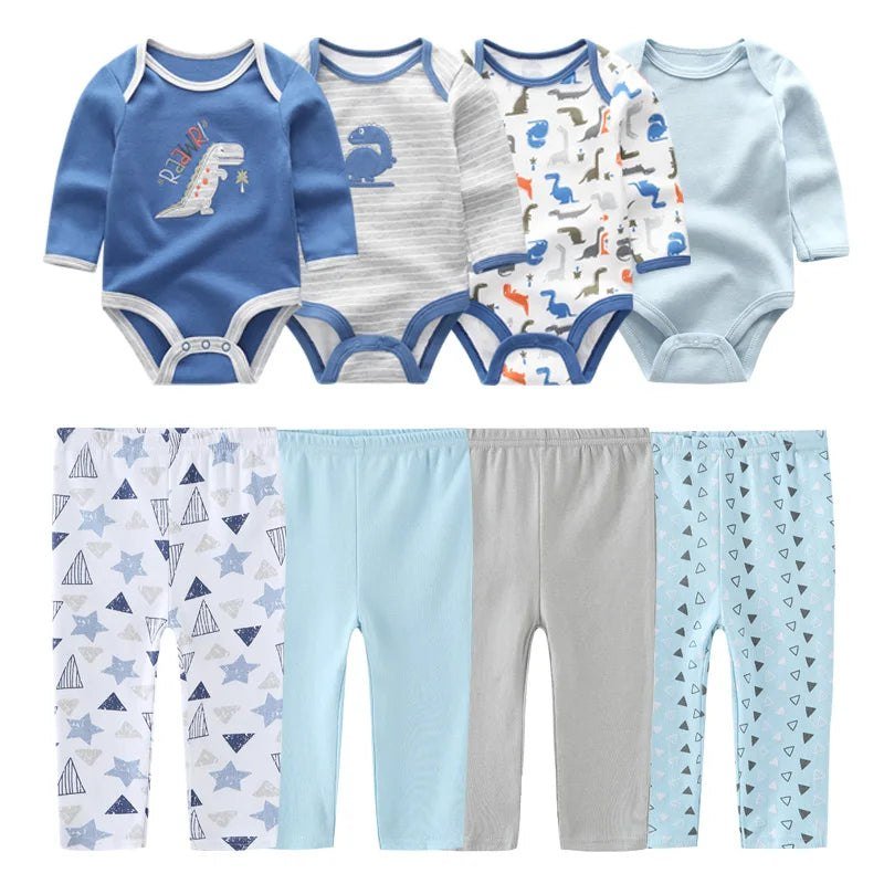 8Pieces Cotton Bodysuits Sets