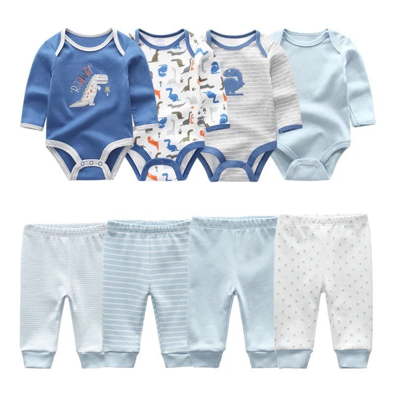 8Pieces Cotton Bodysuits Sets