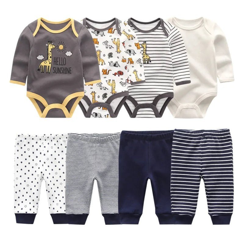 8Pieces Cotton Bodysuits Sets