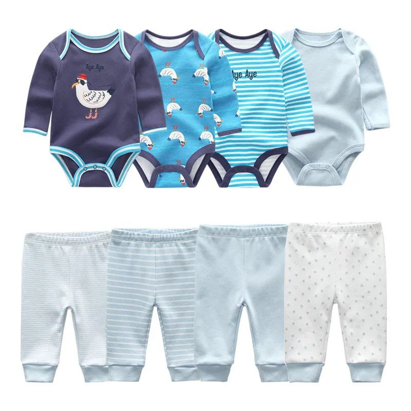 8Pieces Cotton Bodysuits Sets