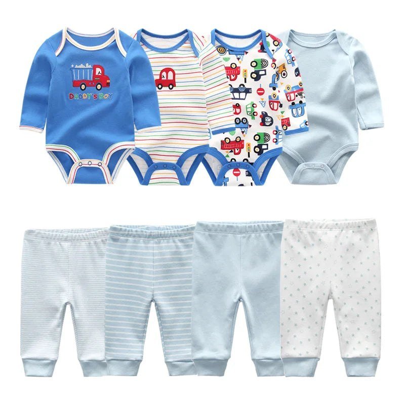 8Pieces Cotton Bodysuits Sets