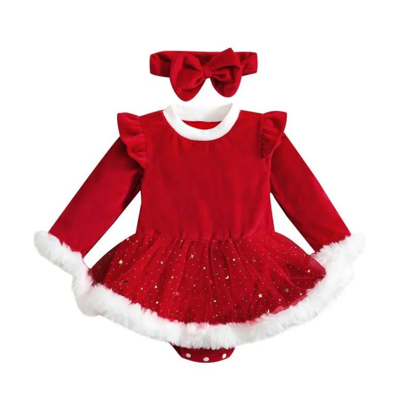 Christmas Baby Red Romper Dress Newborn