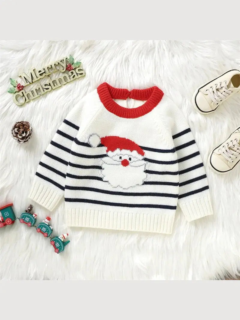 Baby Knitted Sweater Christmas Santa/Elk Print