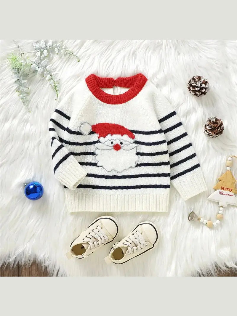 Baby Knitted Sweater Christmas Santa/Elk Print