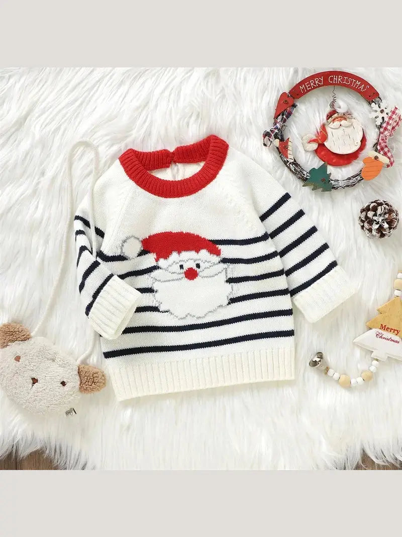 Baby Knitted Sweater Christmas Santa/Elk Print