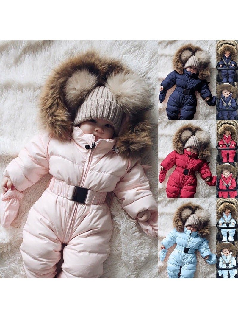 Baby Boys Girls Snowsuit Infant Newborn Winter Down Jacket Jumpsuit