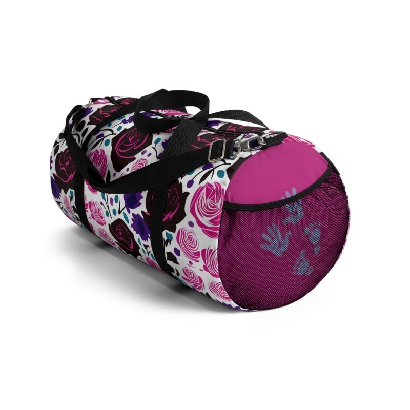 Black and Pink Roses Duffel Bag