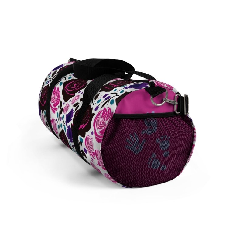 Black and Pink Roses Duffel Bag