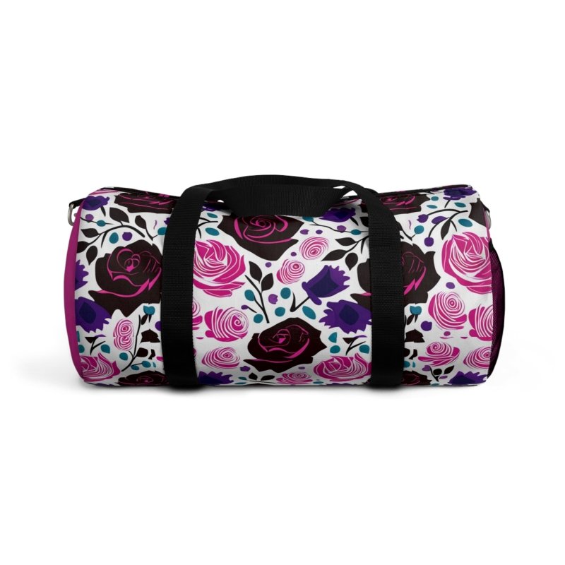 Black and Pink Roses Duffel Bag