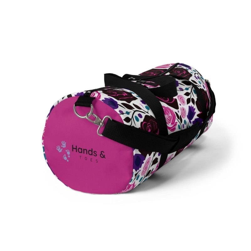 Black and Pink Roses Duffel Bag