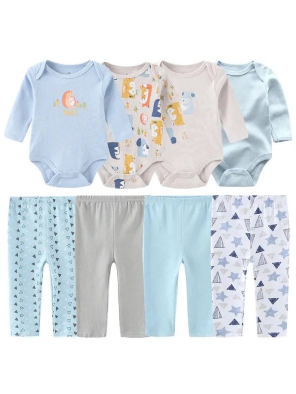 Cotton 8Piece Bodysuit Pants