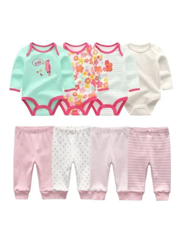 Cotton 8Piece Bodysuit Pants