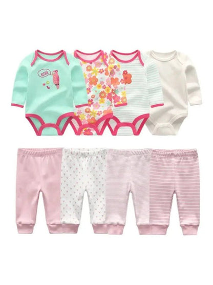 Cotton 8Piece Bodysuit Pants