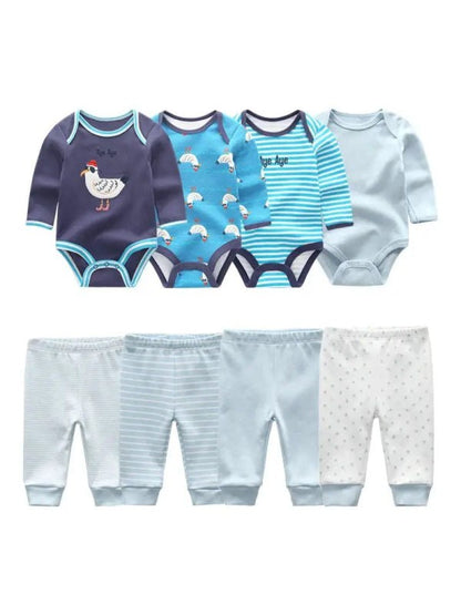 Cotton 8Piece Bodysuit Pants