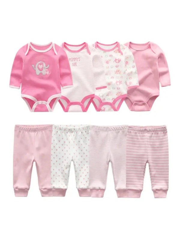 Cotton 8Piece Bodysuit Pants