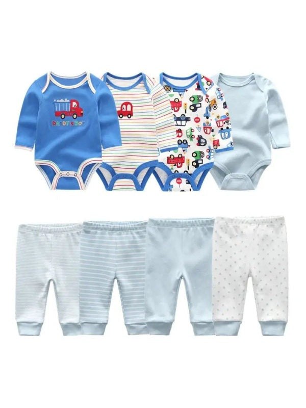 Cotton 8Piece Bodysuit Pants