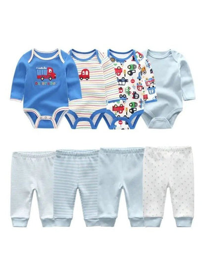 Cotton 8Piece Bodysuit Pants