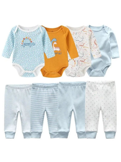 Cotton 8Piece Bodysuit Pants