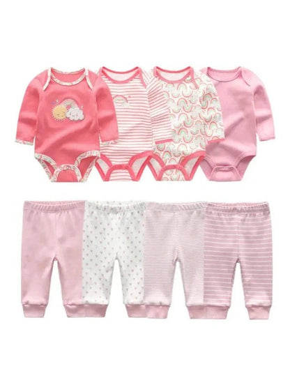 Cotton 8Piece Bodysuit Pants