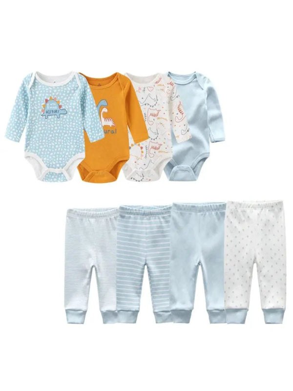 Cotton 8Piece Bodysuit Pants