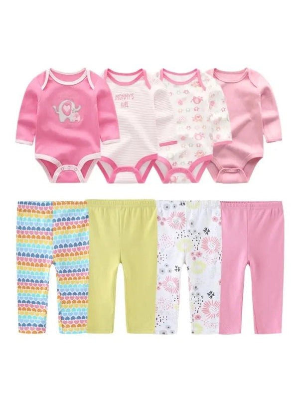 Cotton 8Piece Bodysuit Pants