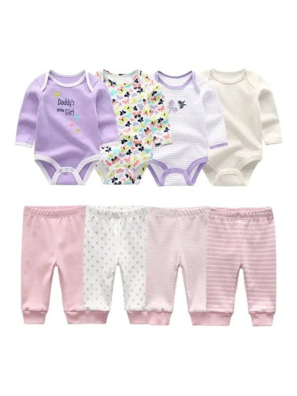 Cotton 8Piece Bodysuit Pants