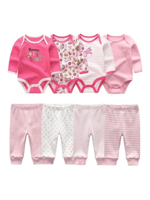 Cotton 8Piece Bodysuit Pants