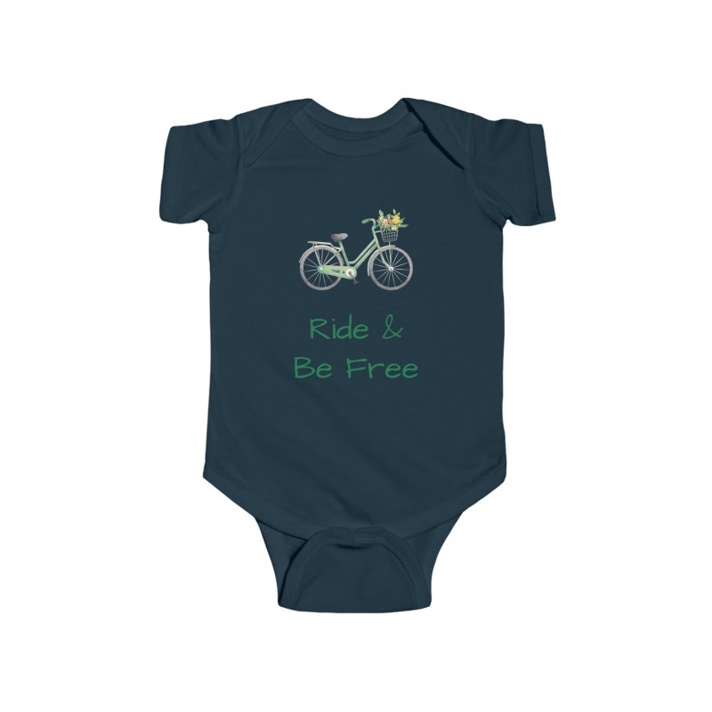 Infant Onesie "Ride and Be Free" Bike