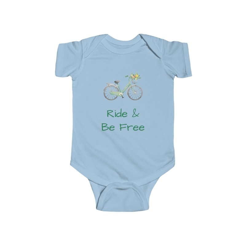 Infant Onesie "Ride and Be Free" Bike