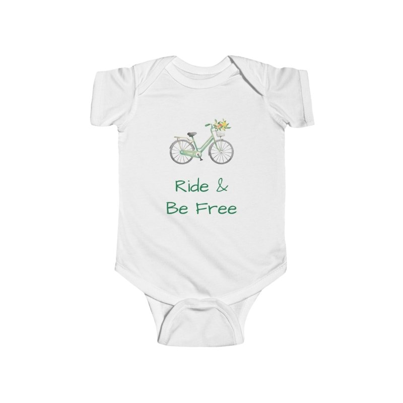 Infant Onesie "Ride and Be Free" Bike