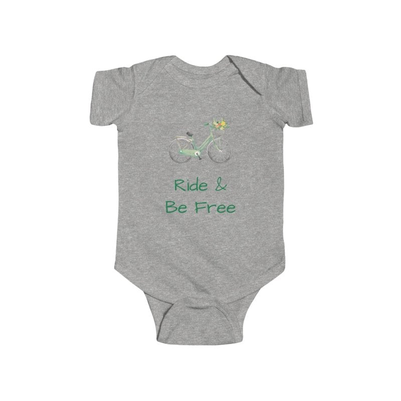 Infant Onesie "Ride and Be Free" Bike