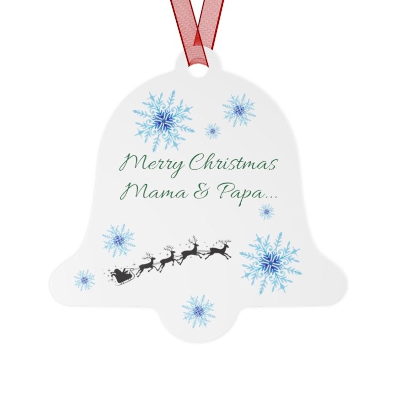 Merry Christmas Mama and Papa Ornament