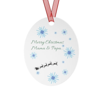 Merry Christmas Mama and Papa Ornament