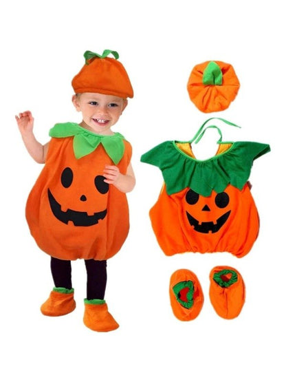 My Little Pumpkin Costume Clothes For Toddler Baby Crawling Halloween Style Costume Fit 3 Months to 3 Years Young Children Cute Dress Up