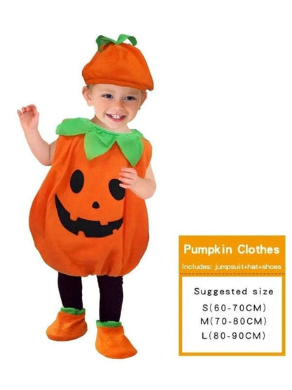 My Little Pumpkin Costume Clothes For Toddler Baby Crawling Halloween Style Costume Fit 3 Months to 3 Years Young Children Cute Dress Up