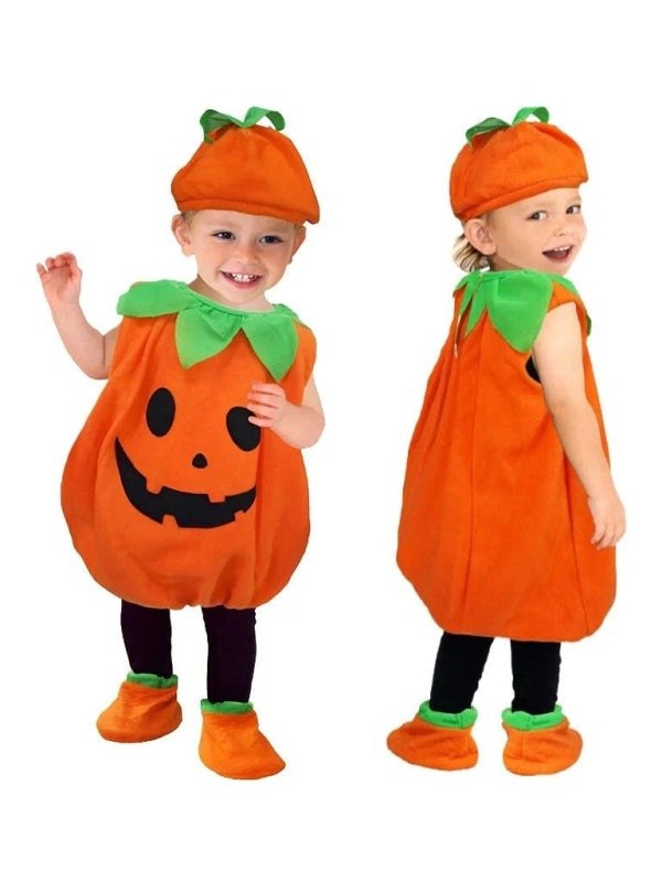 My Little Pumpkin Costume Clothes For Toddler Baby Crawling Halloween Style Costume Fit 3 Months to 3 Years Young Children Cute Dress Up