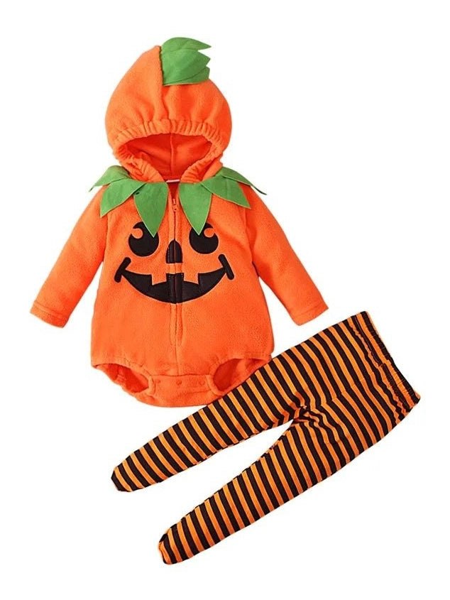 Prowow Baby Halloween Orange Pumpkin Legging Set