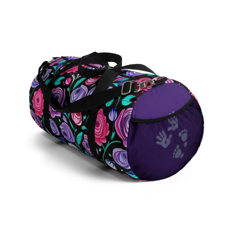 Purple Roses Hands and Toes Duffel Bag